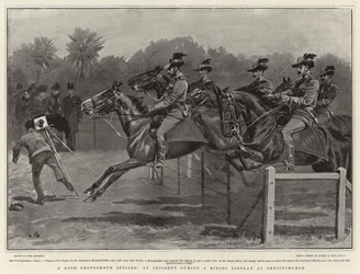 A Good Photograph Spoiled, an Incident During a Riding Display at Christchurch